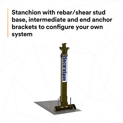 3M DBI-SALA SecuraSpan Rebar/Shear Stud HLL Stanchion with Base 7400215