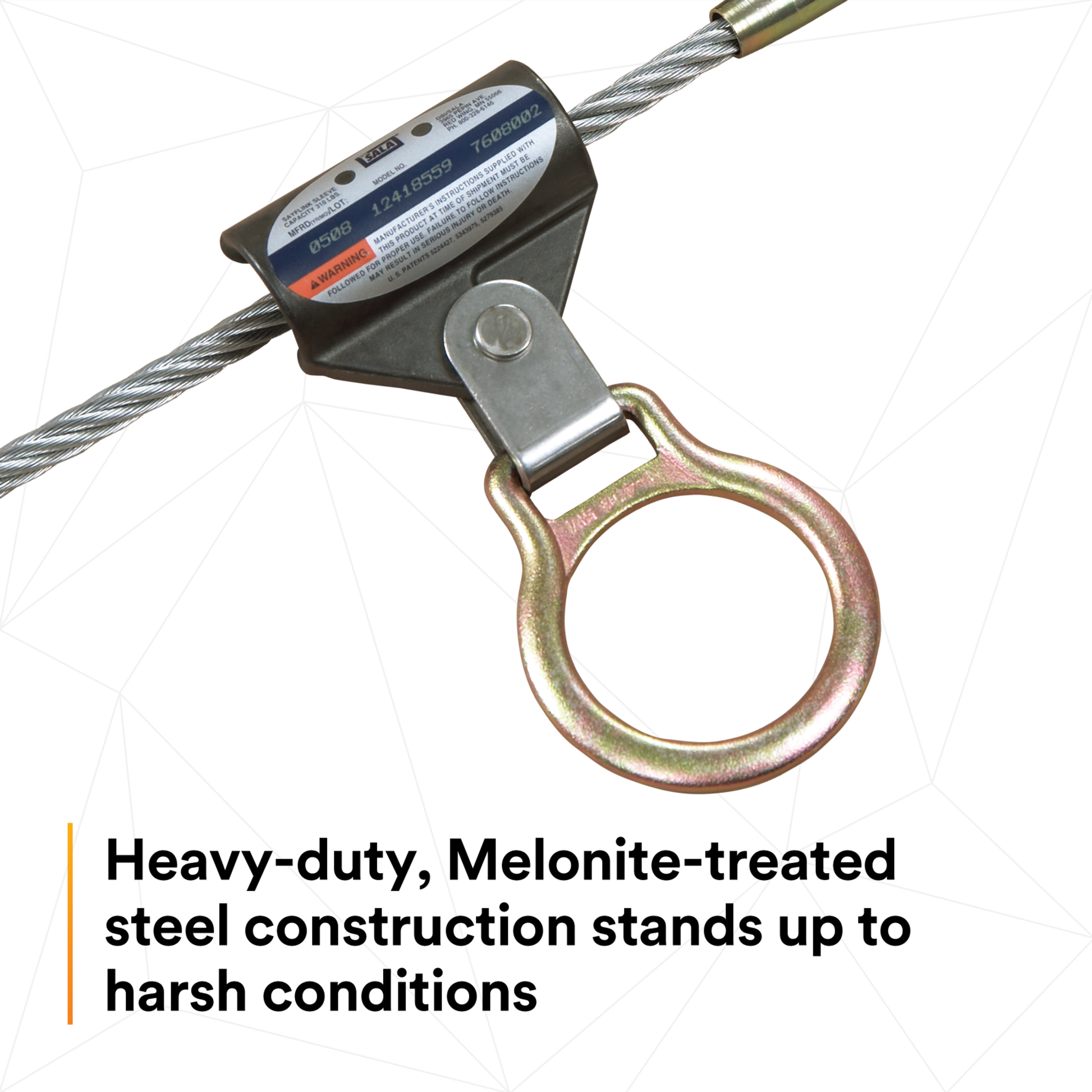 3M DBI-SALA Permanent Multi-Span Horizontal Lifeline Sleeve - 7608002
