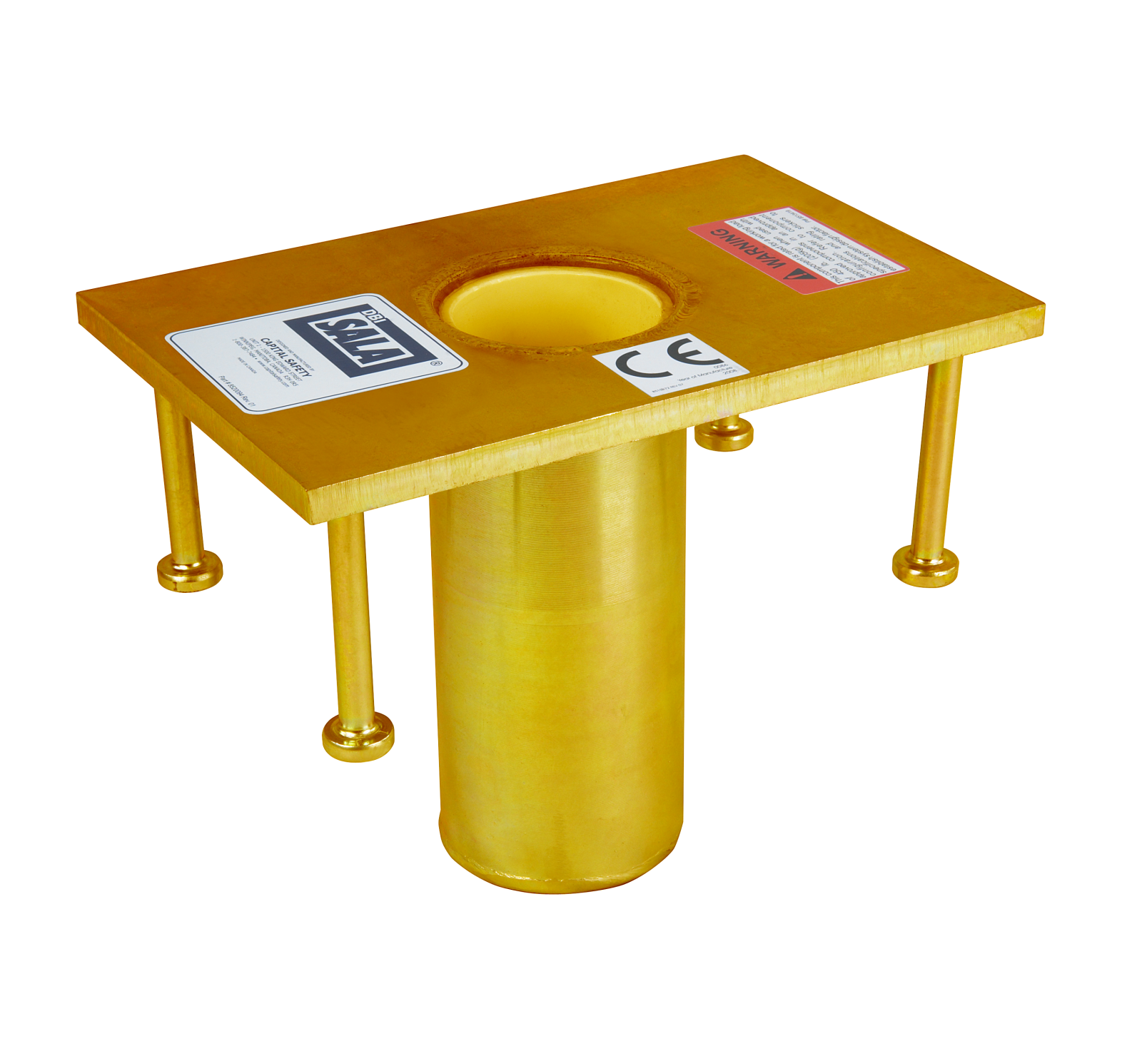 3M DBI-SALA Confined Space Permanent Flush Floor Mount Sleeve Davit Mast Base - Zinc Plated Steel - 8510311