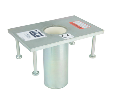 3M DBI-SALA Confined Space Permanent Flush Floor Mount Sleeve Davit Mast Base - Stainless Steel - 8512828