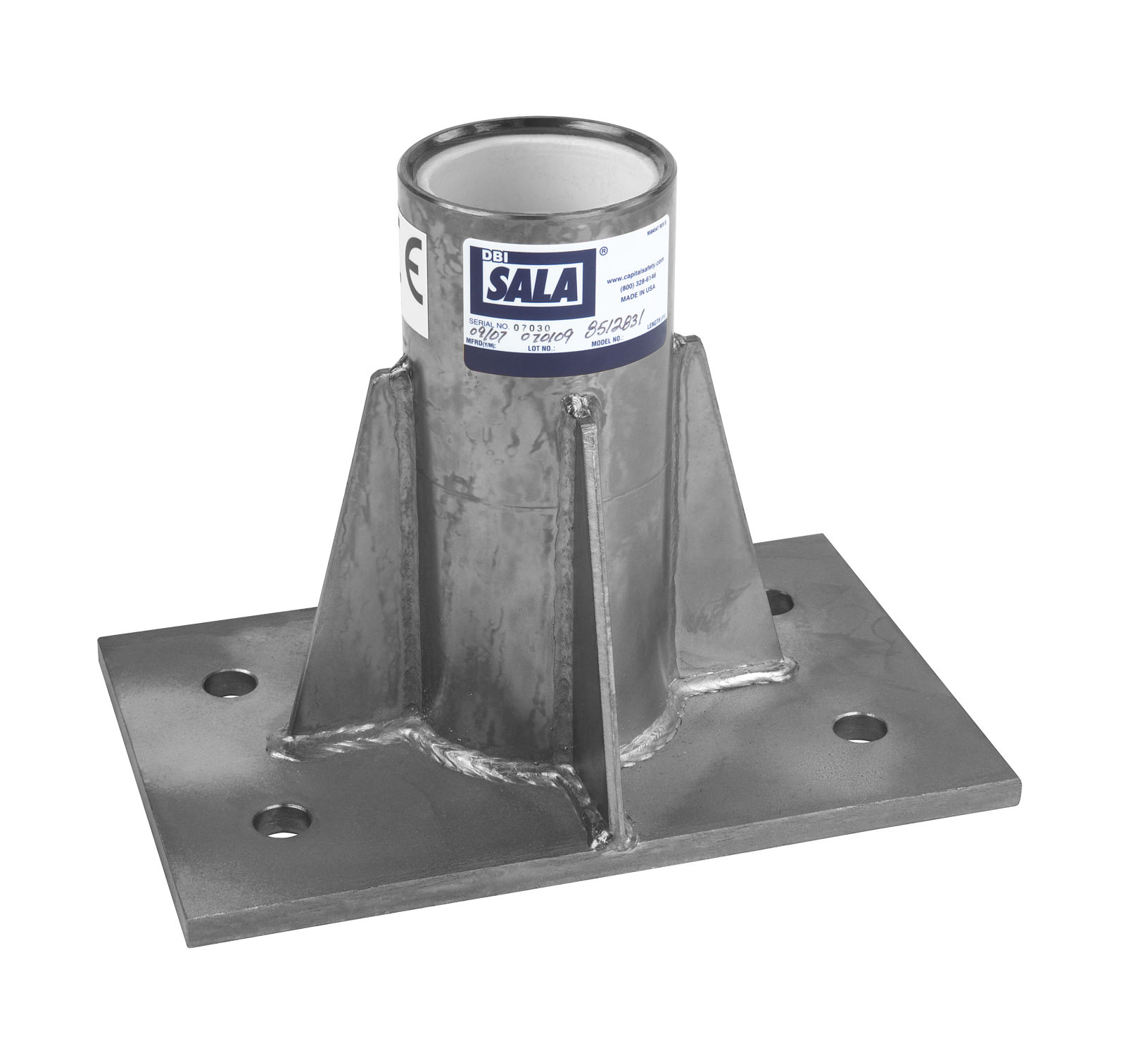 3M DBI-SALA Confined Space Center Mount Sleeve Davit Base - 8516563