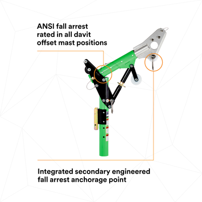 3M DBI-SALA Confined Space Adjustable Offset Upper Davit Mast - 8518001