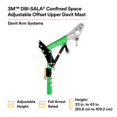 3M DBI-SALA Confined Space Adjustable Offset Upper Davit Mast - 8518001