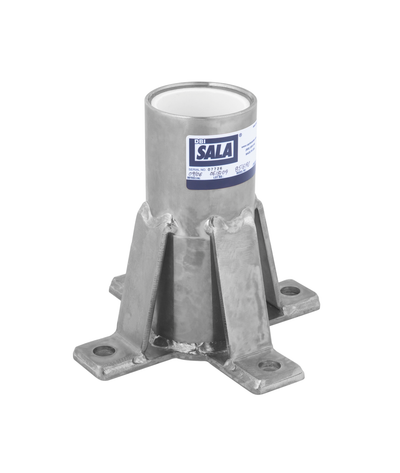 3M DBI-SALA Confined Space Permanent Floor Mount Sleeve Davit Mast Base - 304 Stainless Steel - 8518347