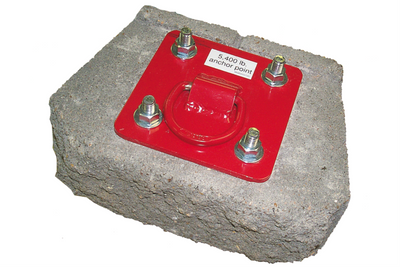 3M Protecta D-ring Plate Anchor For Concrete - with Fastener Kit - AJ720A