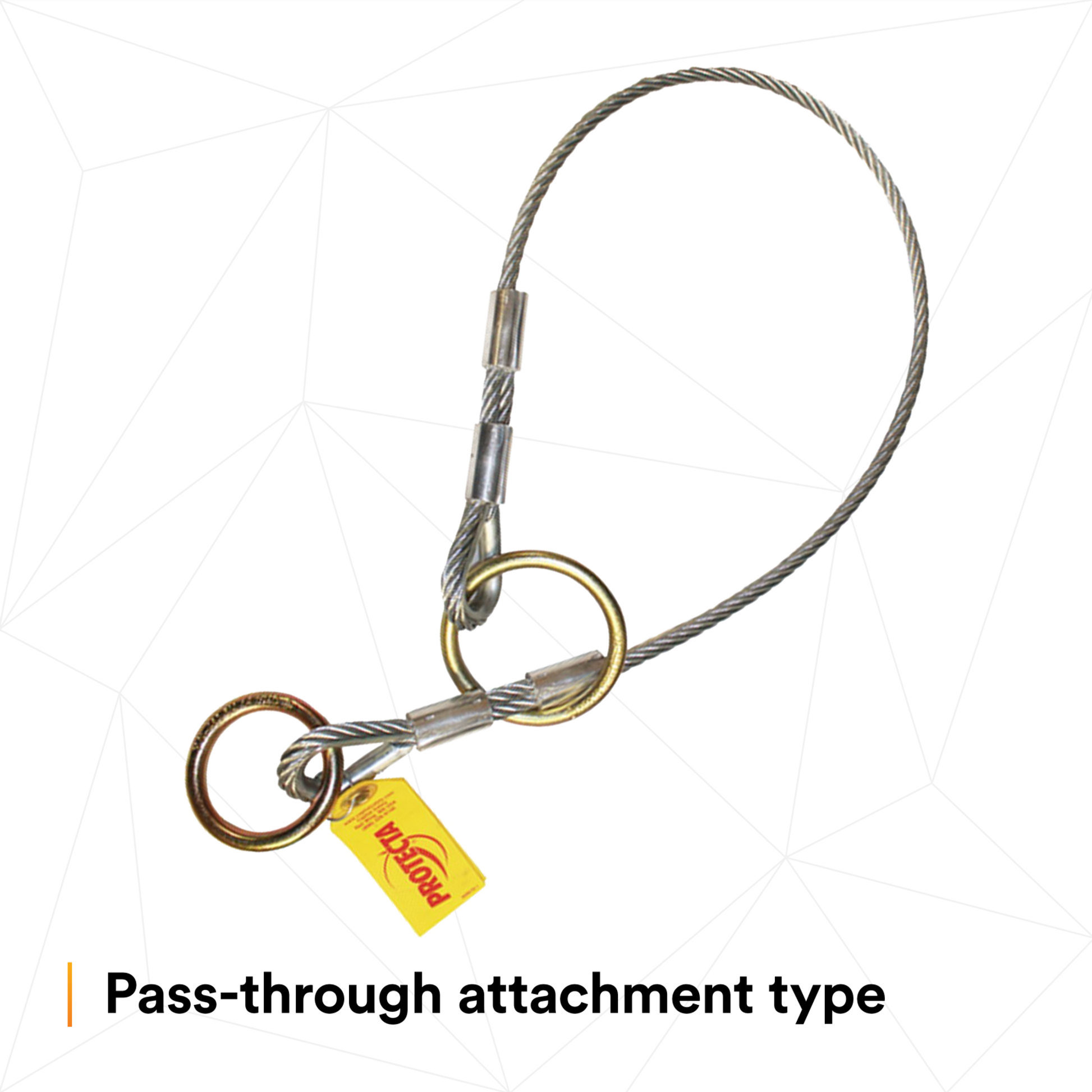 3M Protecta Pass-Thru Cable Tie-Off Adapter Anchor - Galvanized Steel - 6 ft - 2100193