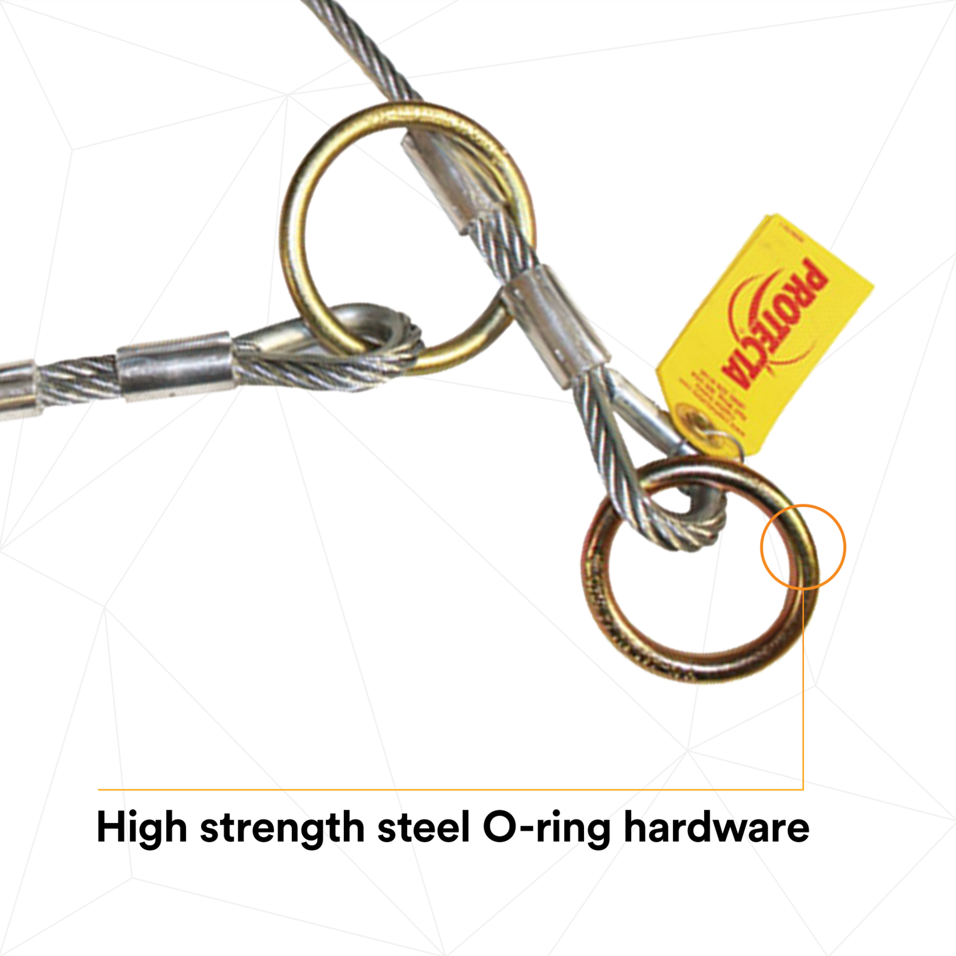 3M Protecta Pass-Thru Cable Tie-Off Adapter Anchor - Galvanized Steel - 6 ft - 2100193