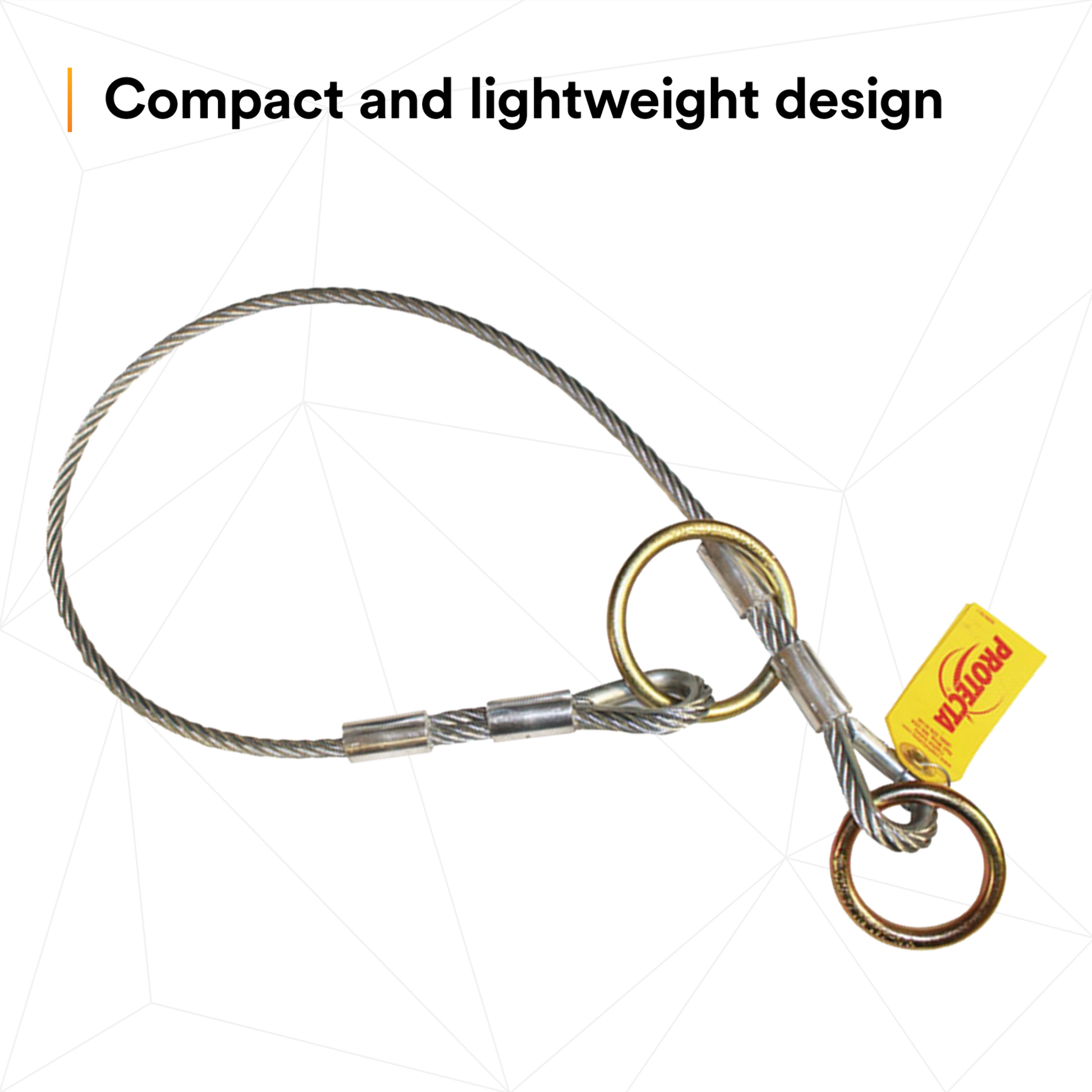 3M Protecta Pass-Thru Cable Tie-Off Adapter Anchor - Galvanized Steel - 6 ft - 2100193