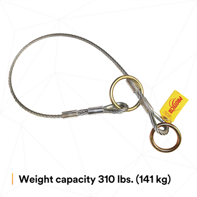 3M Protecta Pass-Thru Cable Tie-Off Adapter Anchor - Galvanized Steel - 6 ft - 2100193