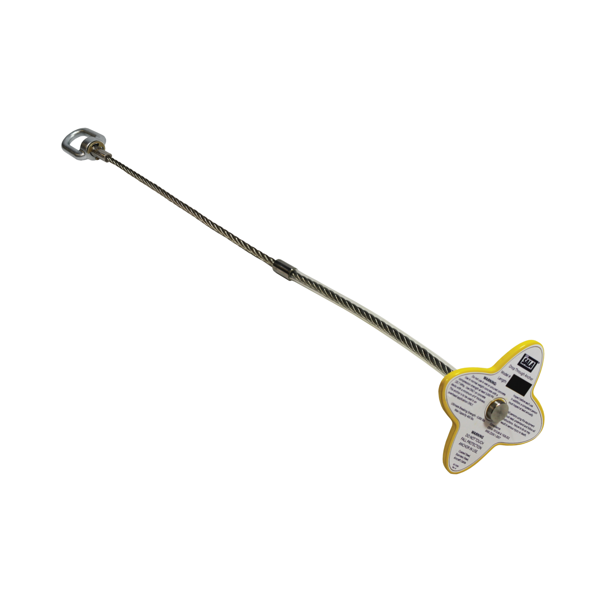 3M DBI-SALA Drop-Thru Anchor For Concrete/Steel - Fits 1.5  - 1.75 in Hole - 10 ft - 2104816