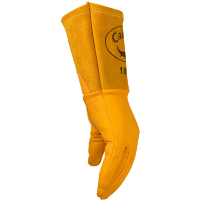 Caiman Premium Top Grain Goatskin MIG Welder's Glove w/DuPont Kevlar Stitching - Unlined - Gold - 12/PR - 1869