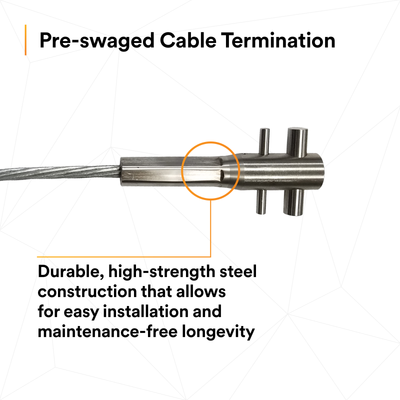 3M DBI-SALA Lad-Saf Cable Vertical Safety System - Stainless Steel - 20 ft. - 6119020