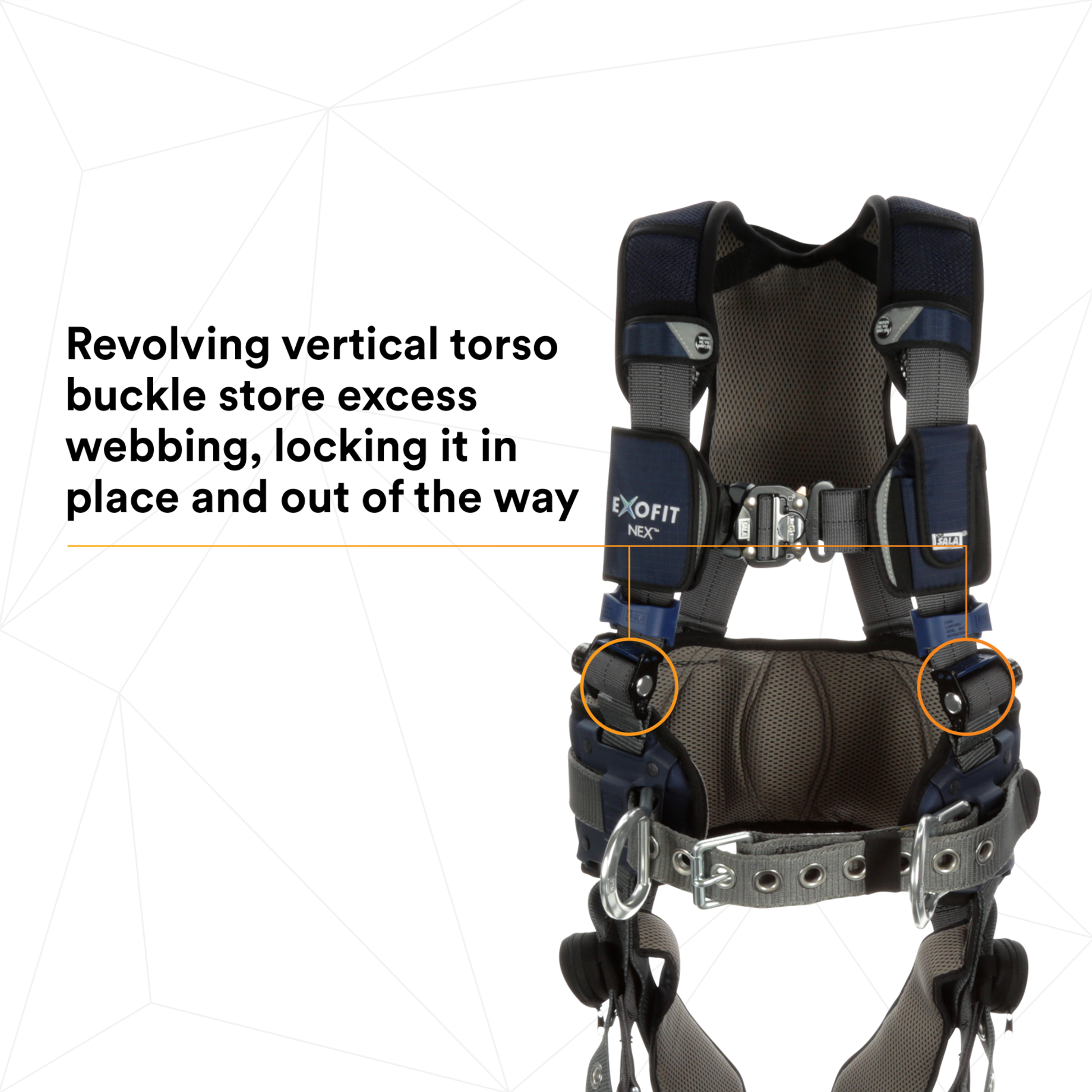 3M DBI-SALA ExoFit X300 Comfort Construction Positioning Safety Harness - Large - 1140183