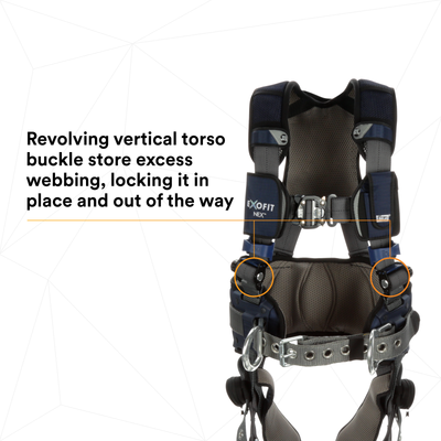 3M DBI-SALA ExoFit X300 Comfort Construction Positioning Safety Harness - Large - 1140183