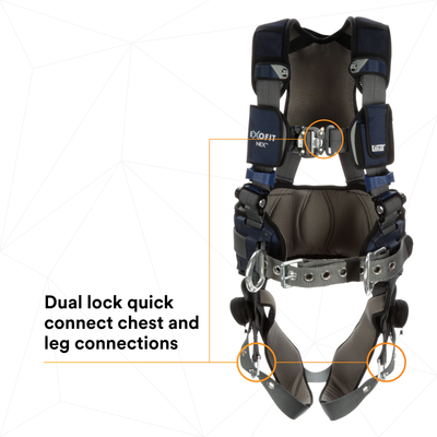3M DBI-SALA ExoFit X300 Comfort Construction Positioning Safety Harness - Large - 1140183
