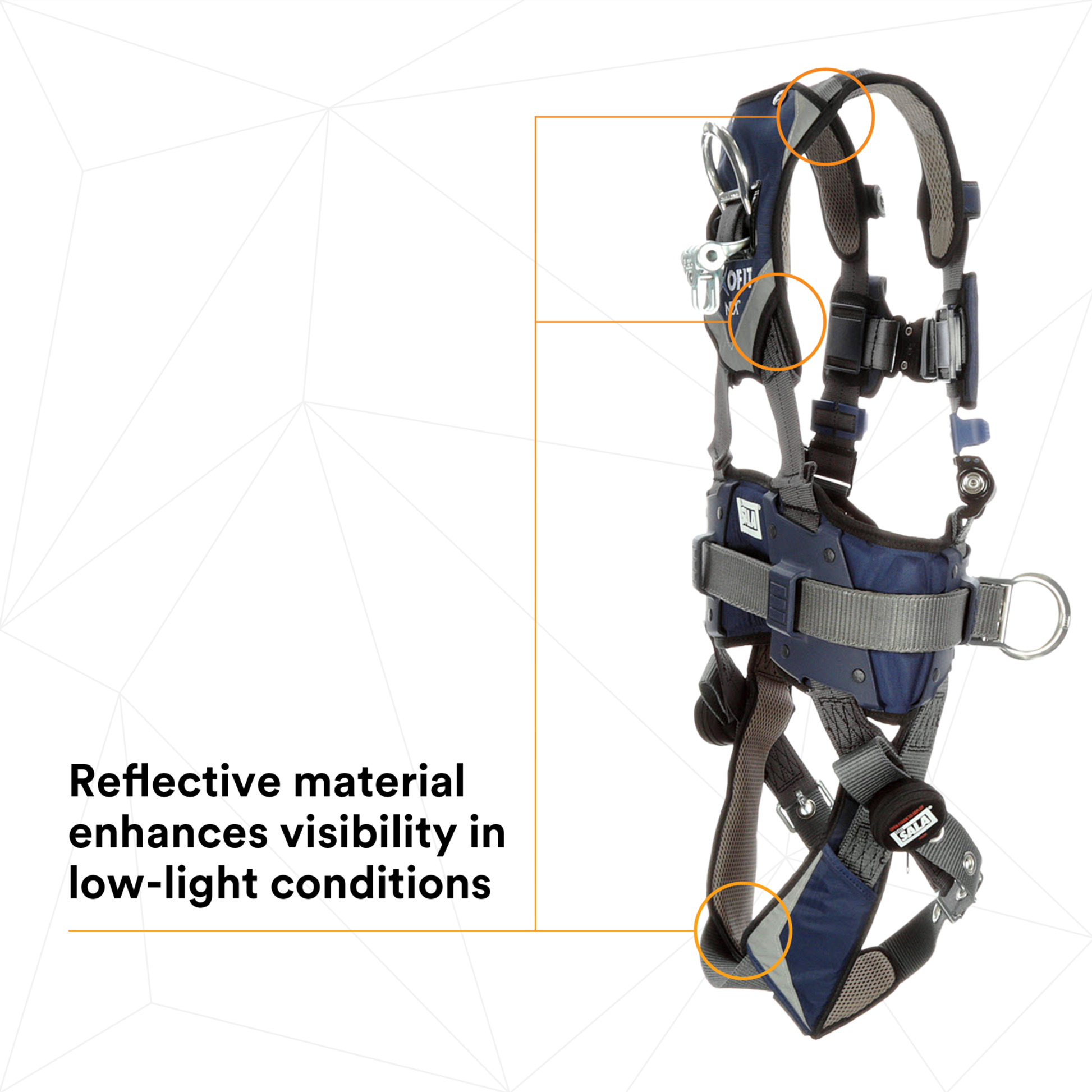3M DBI-SALA ExoFit X300 Comfort Construction Positioning Safety Harness - Large - 1140183