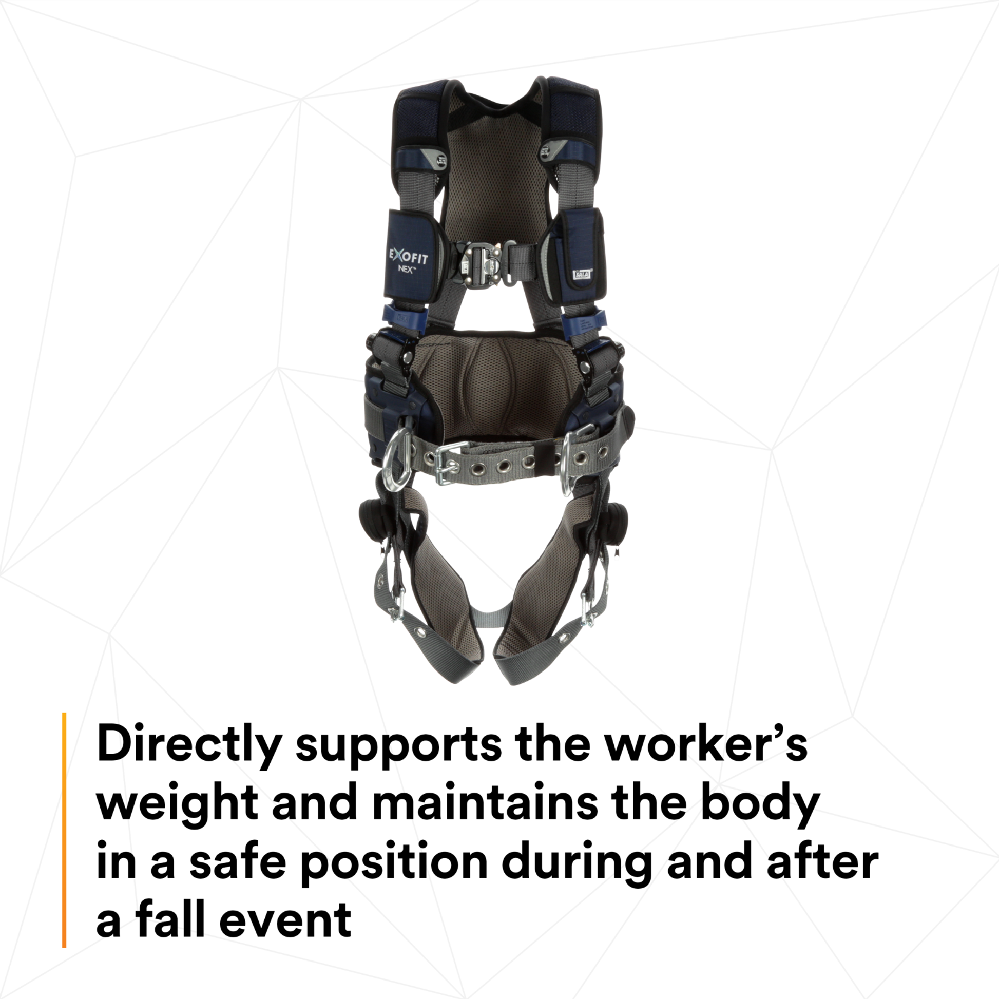 3M DBI-SALA ExoFit X300 Comfort Construction Positioning Safety Harness - Large - 1140183