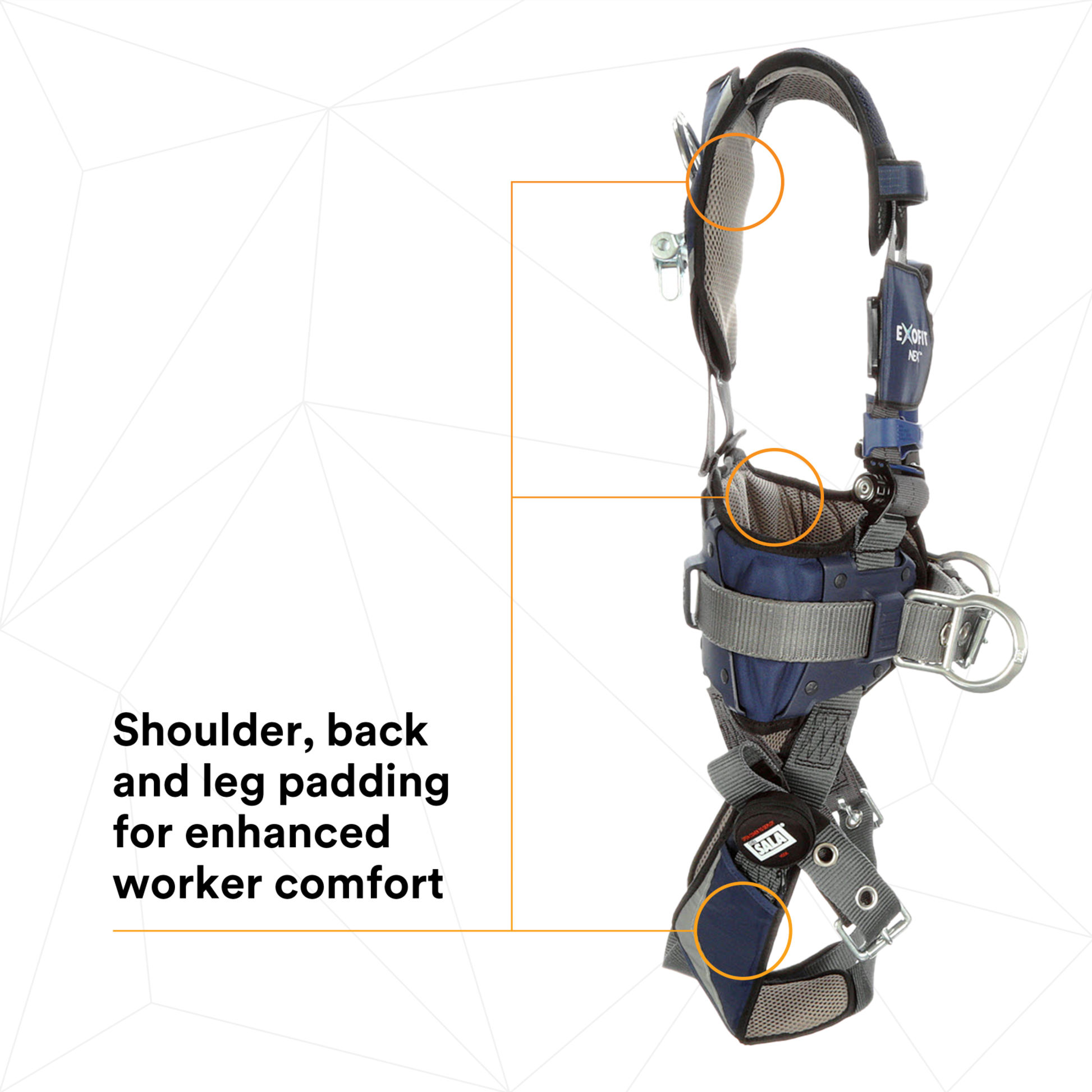 3M DBI-SALA ExoFit X300 Comfort Construction Positioning Safety Harness - Large - 1140183