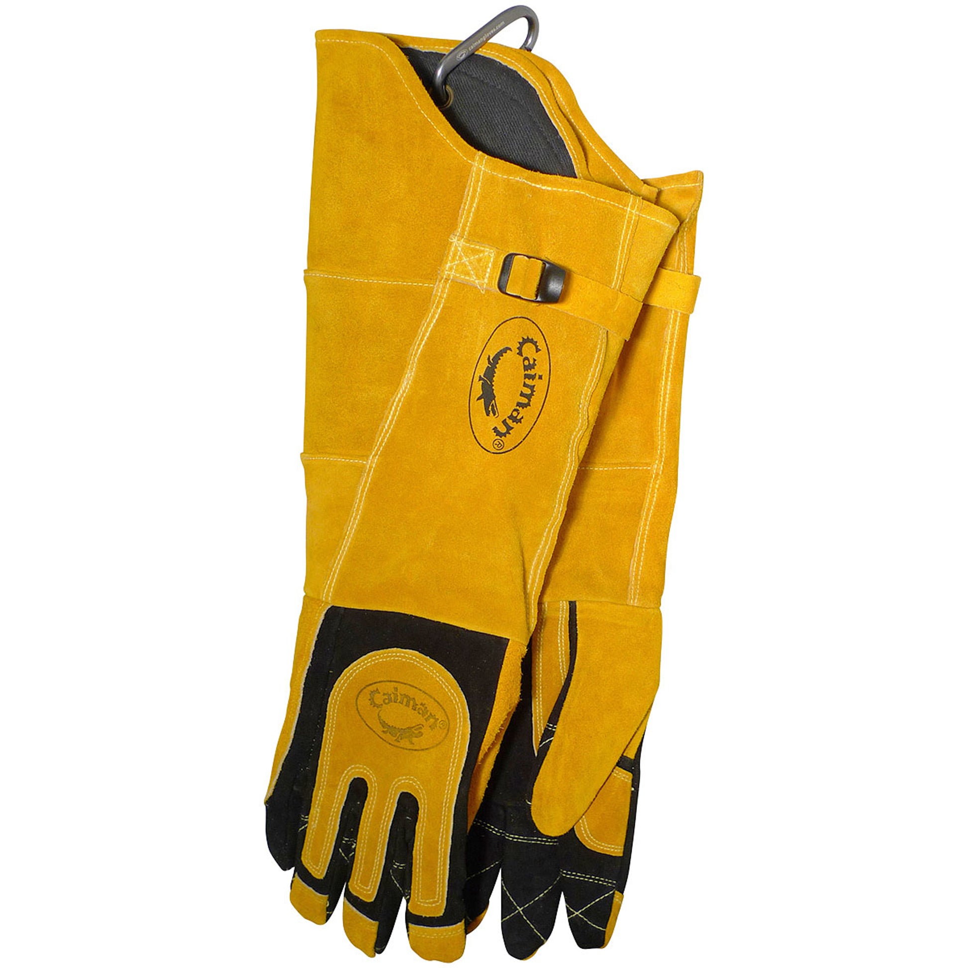 Caiman Premium Split Deerskin MIG/Stick Welder's Glove w/Fleece/Foam Insulation - 21" Length - Gold - 6/PR - 1878