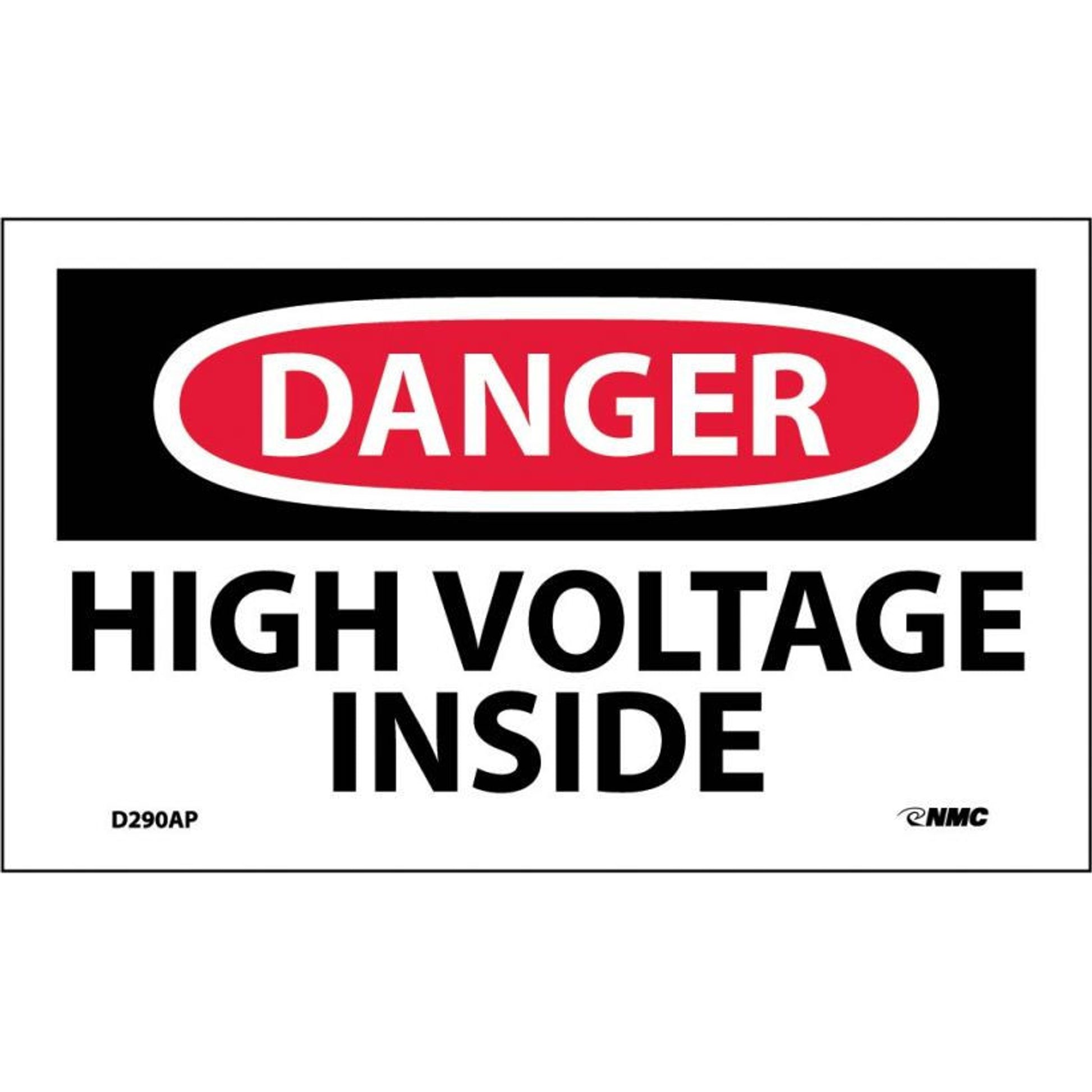 Danger High Voltage Inside 3X5 Ps Vinyl 5/Pk