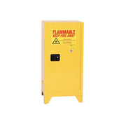 Eagle Tower Space Saver Safety Cabinet - 16 Gallon - 1 Shelf - 1 Door - Manual Close - Yellow - 1906XLEGS