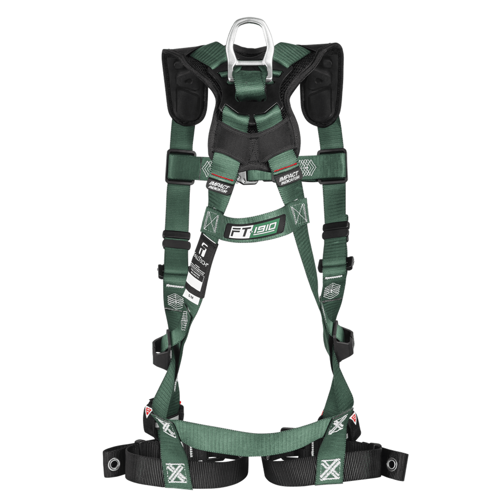 FallTech FT-1910 1D Standard Non-Belted Harness - Tongue Buckle Leg Adjustment - 1910
