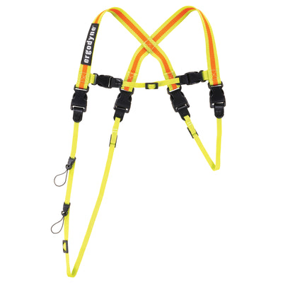 Ergodyne Squids 3132 Barcode Scanner Harness + Lanyard for Mobile Computers - Hi-Vis Lime - L