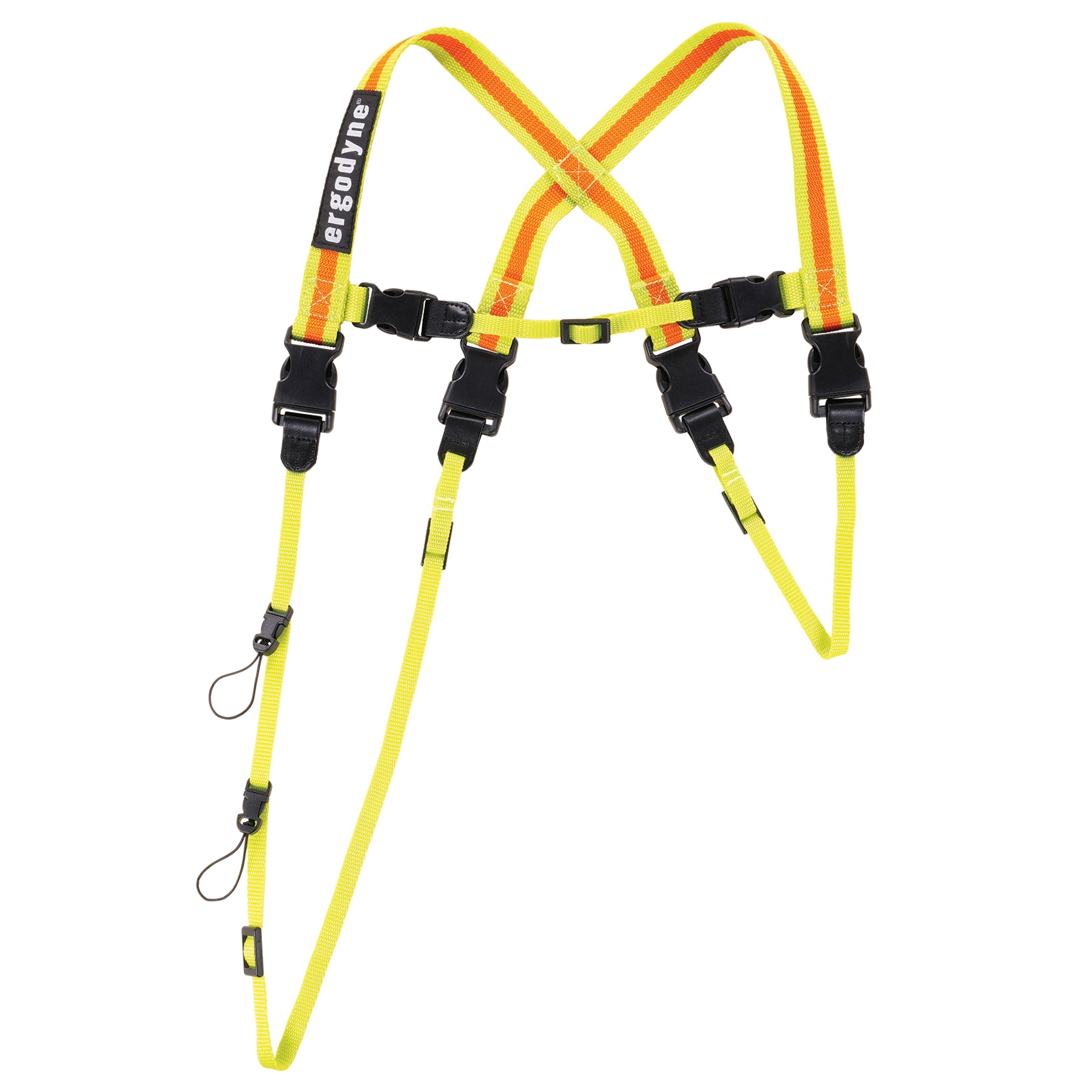Ergodyne Squids 3132 Barcode Scanner Harness + Lanyard for Mobile Computers - Hi-Vis Lime - L