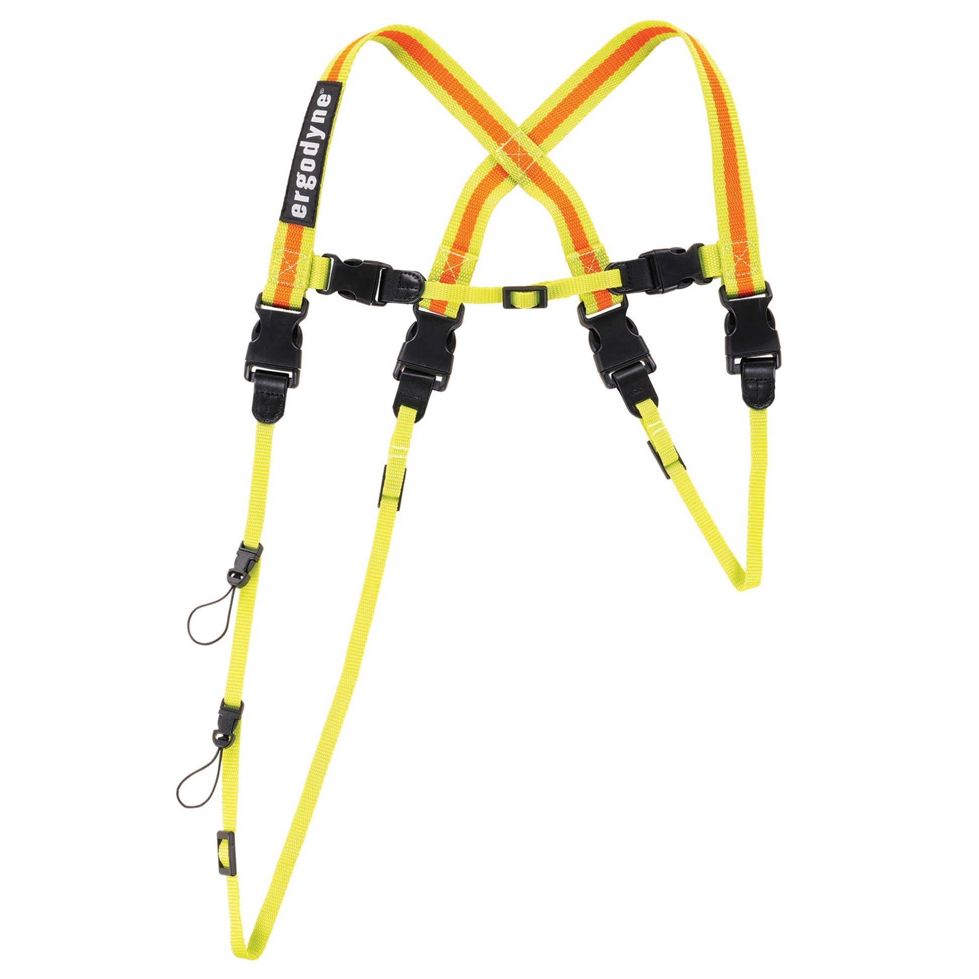Ergodyne Squids 3132 Barcode Scanner Harness + Lanyard for Mobile Computers - Hi-Vis Lime - L