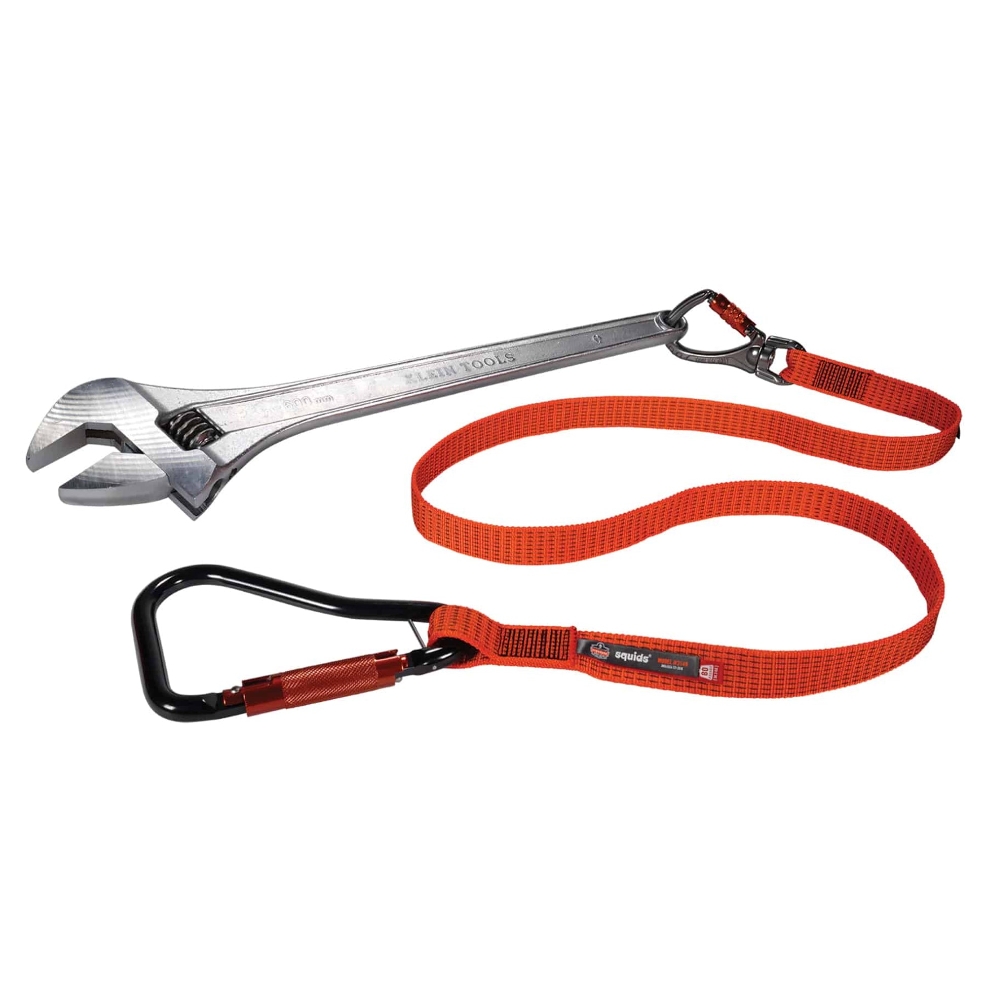 Ergodyne Squids 3149 Tool Lanyard - XL Locking Carabiner and Swivel Carabiner - 80lbs