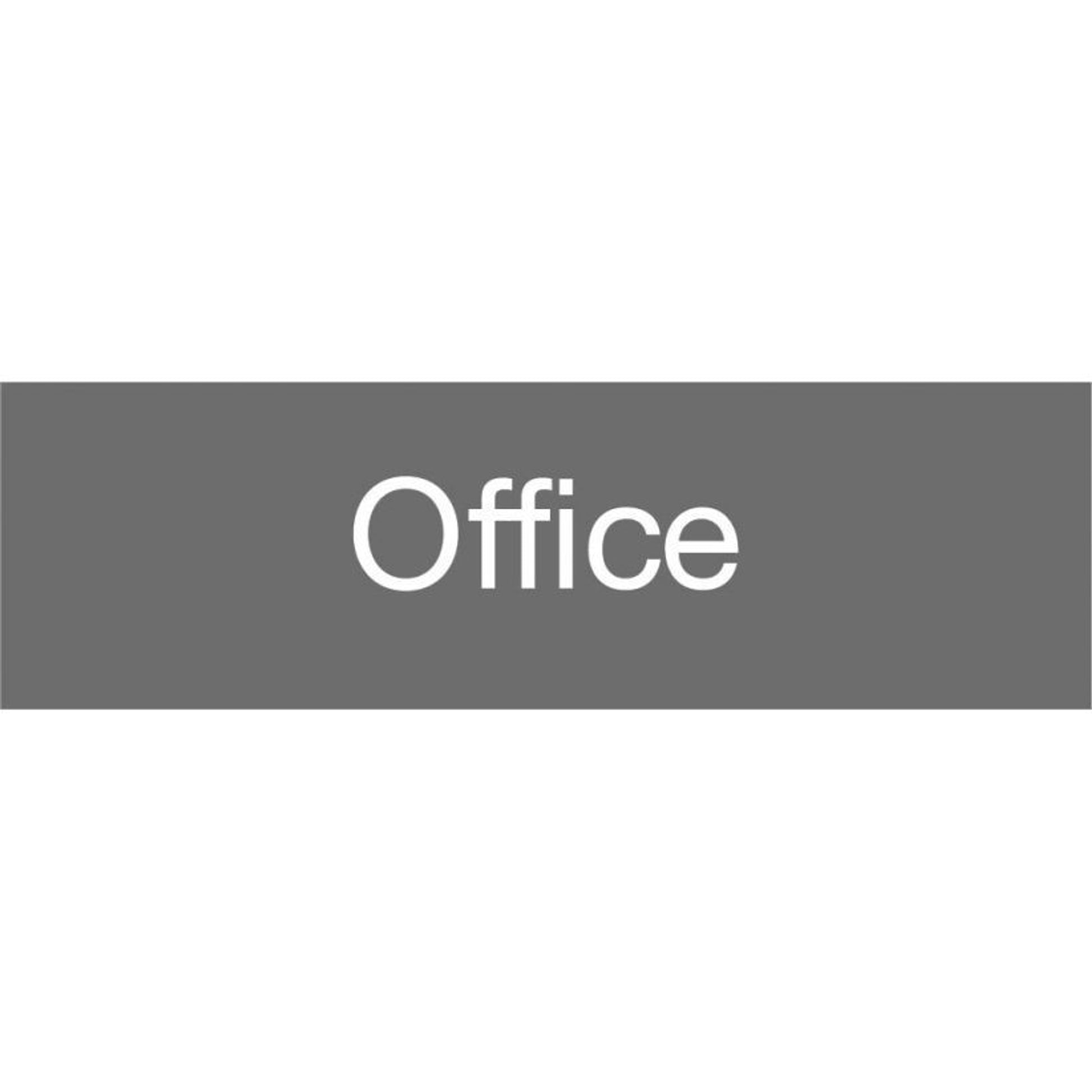 Engraved  Office  3X10 Grey  2Ply Plastic