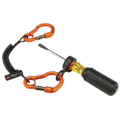 Ergodyne Squids 3166 Coiled Tool Lanyard with Dual Carabiners - 2lbs / 0.9kg