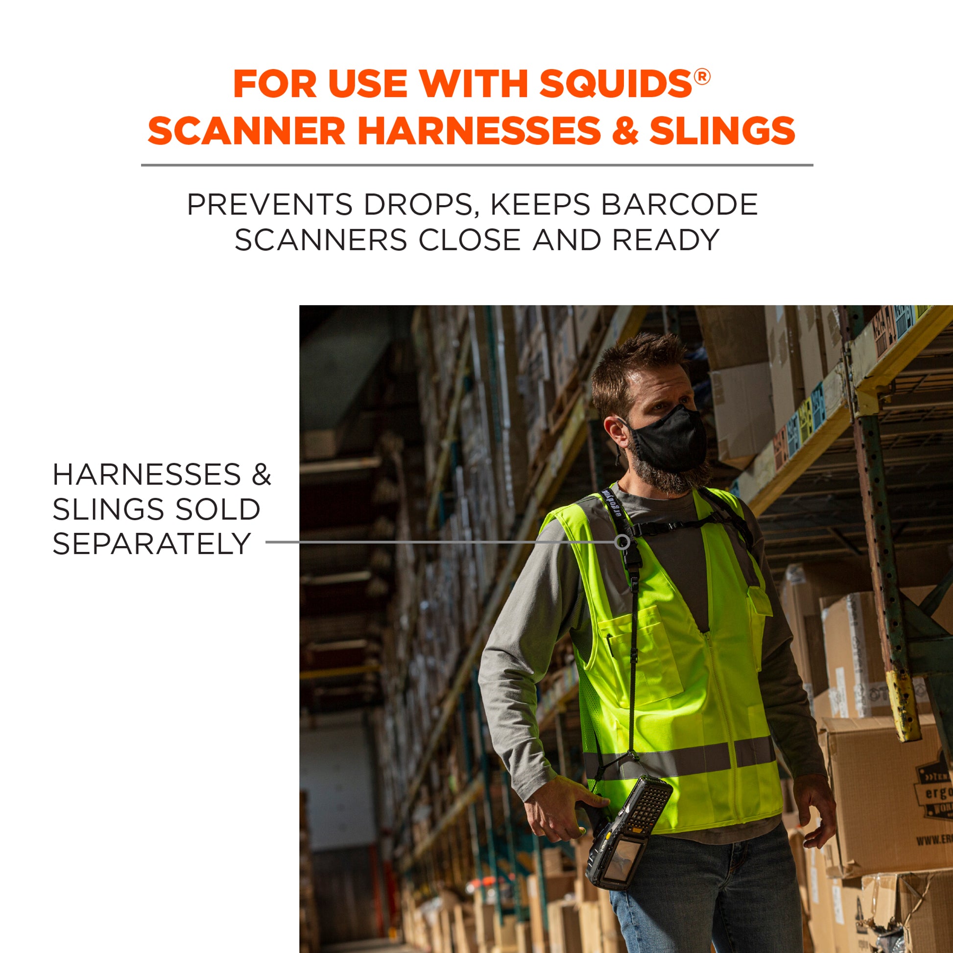 Ergodyne Squids 3133 Barcode Scanner Lanyard - Loop Attachment Replacements