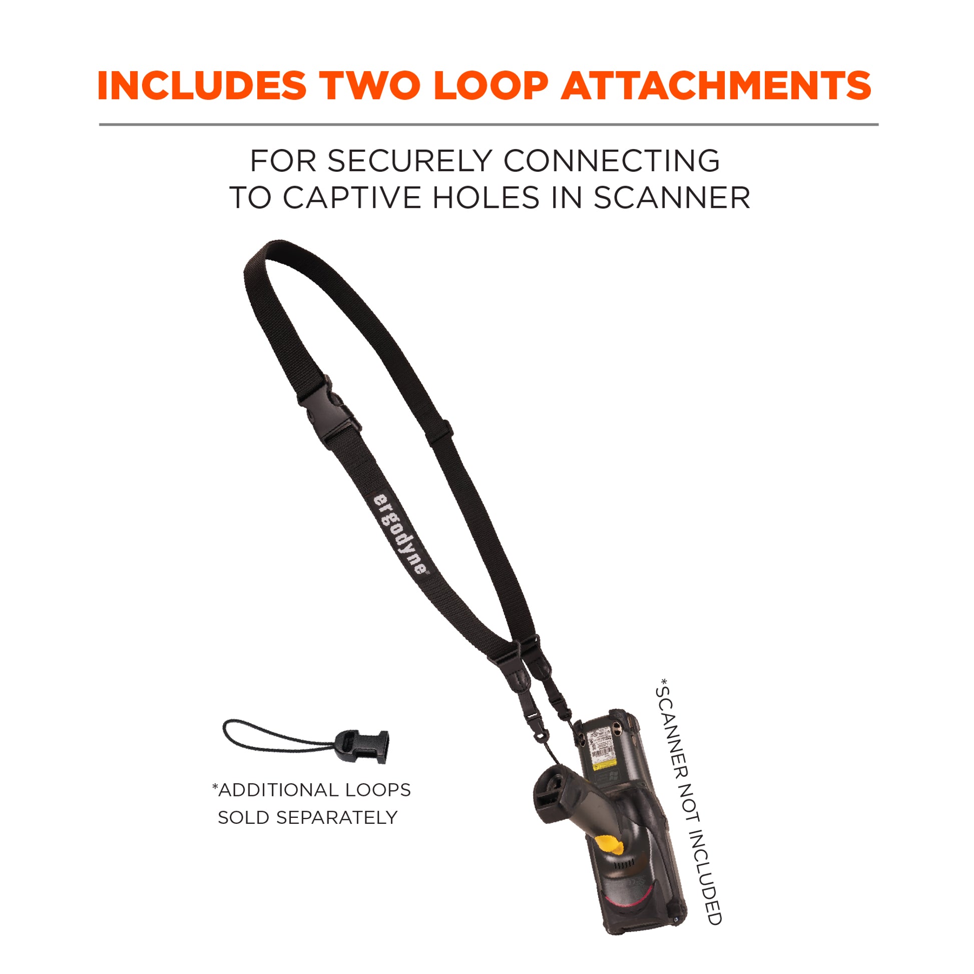 Ergodyne Squids 3134 Barcode Scanner Sling Lanyard for Mobile Computers