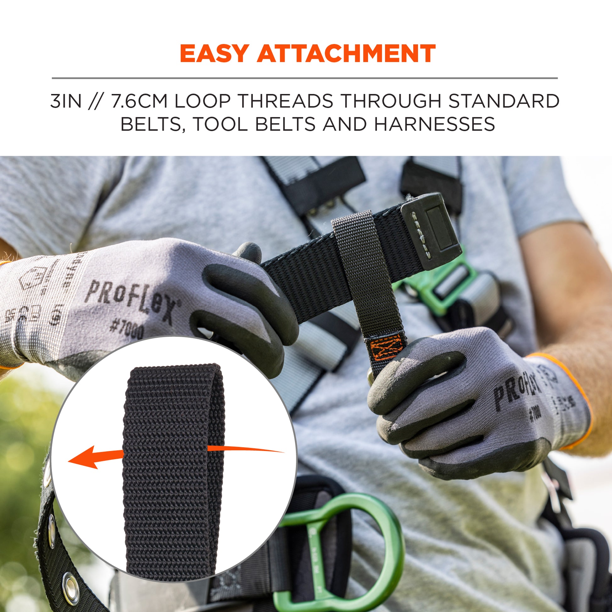 Ergodyne Squids 3171 Anchor Strap Belt Loop Attachment for Tool Tethering (2-pack) - 5lbs / 2.3kg
