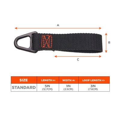 Ergodyne Squids 3171 Anchor Strap Belt Loop Attachment for Tool Tethering (2-pack) - 5lbs / 2.3kg