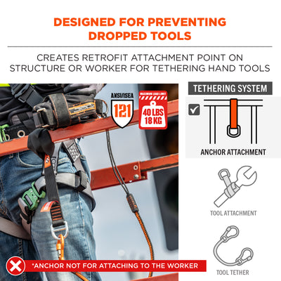 Ergodyne Squids 3176 Anchor Choke Strap for Tool Tethering - 40lbs / 18kg