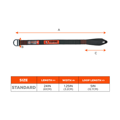 Ergodyne Squids 3176 Anchor Choke Strap for Tool Tethering - 40lbs / 18kg