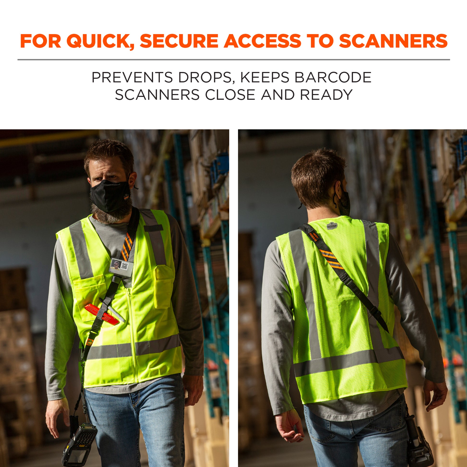 Ergodyne Squids 3137 Padded Barcode Scanner Sling Lanyard for Mobile Computers