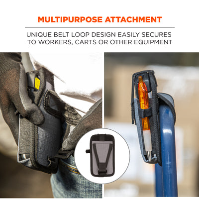 Ergodyne Squids 5542 Barcode Scanner Holster for Phone Size Mobile Computers - Belt Loop - Black - S