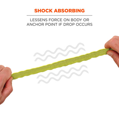 Ergodyne Squids 3100 Tool Lanyard - Carabiner and Cinch Loop - 10lbs - Lime - 10-pack
