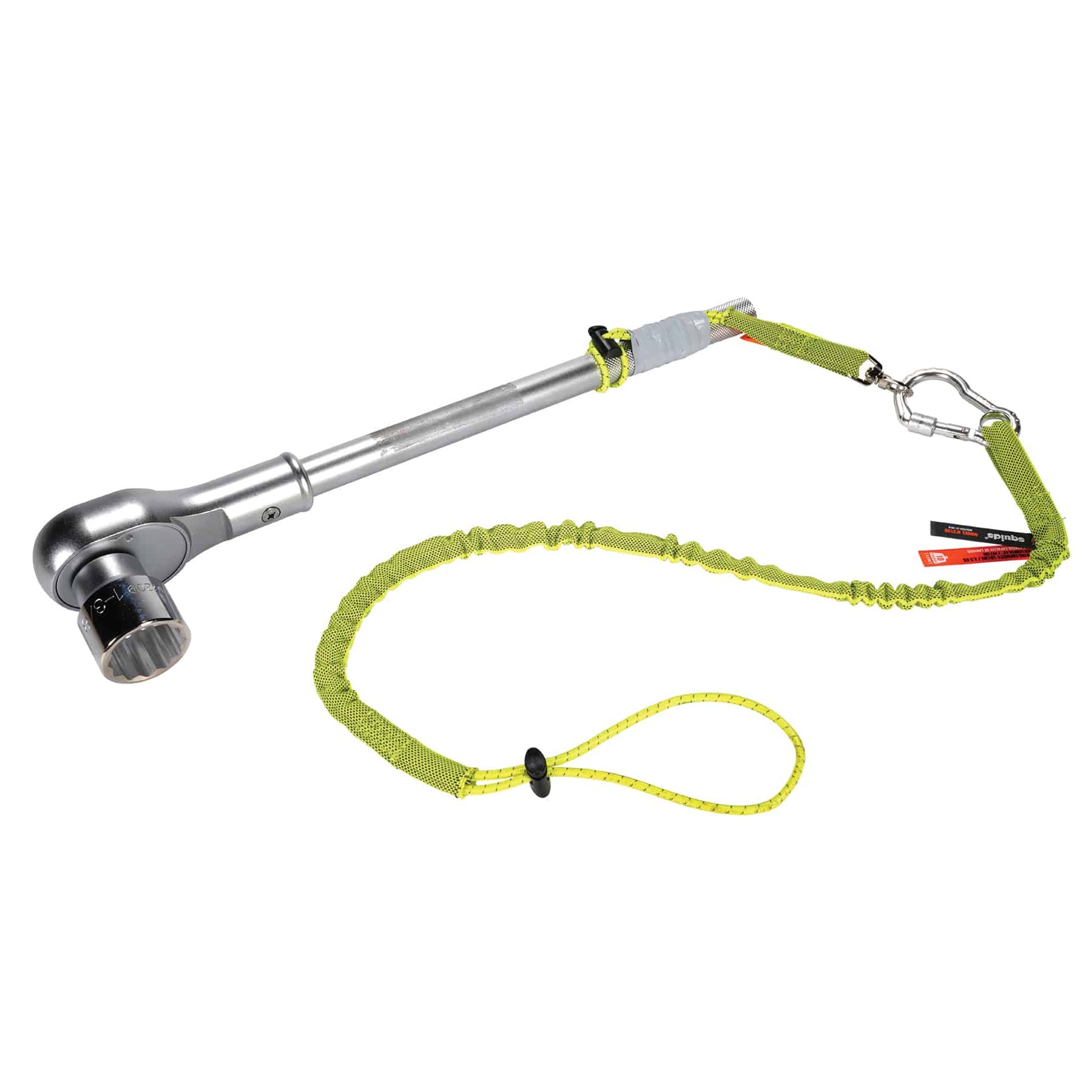 Ergodyne Squids 3100 Tool Lanyard - Carabiner and Cinch Loop - 10lbs - Lime - 10-pack