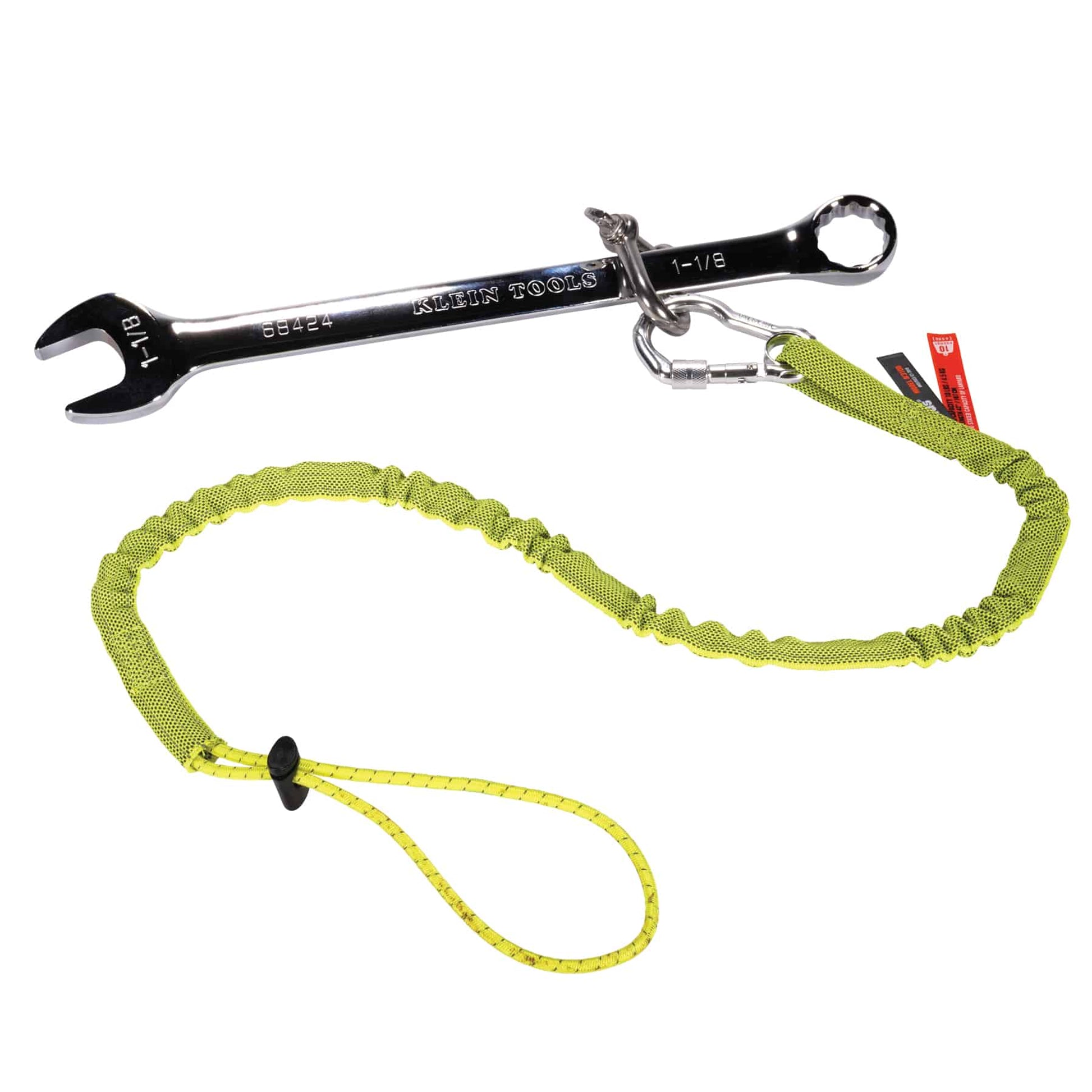 Ergodyne Squids 3100 Tool Lanyard - Carabiner and Cinch Loop - 10lbs - Lime - 10-pack