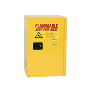 Eagle Space Saver Flammable Liquid Safety Cabinet - 12 Gallon - 1 Shelf - 1 Door - Self Close - Yellow - 1924X