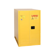 Eagle One Drum Horizontal Safety Cabinet - 55 Gallon - 2 Door - Manual Close - Yellow - 1928X