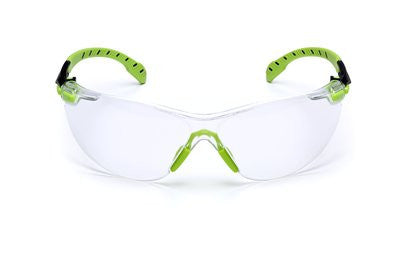 3M Solus 1000-Series, S1201SGAF, Green/Black, Clear Scotchgard Anti-fog lens 20 EA/Case