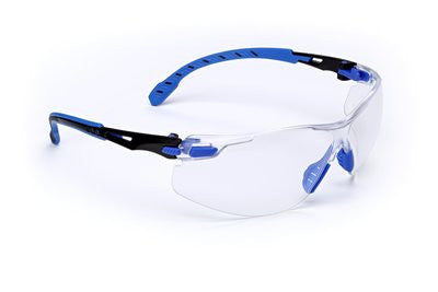 3M Solus 1000-Series S1101SGAF - Black/Blue - Clear Scotchgard Anti-fog Lens - Box/20 Pair