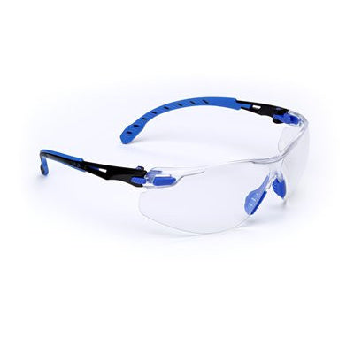 3M Solus 1000-Series S1101SGAF - Black/Blue - Clear Scotchgard Anti-fog Lens - Box/20 Pair