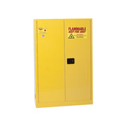 Eagle Flammable Liquid Safety Cabinet - 45 Gallon - 2 Shelves - 2 Door - Manual Close - Yellow - 1947X