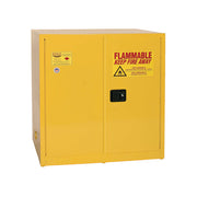 Eagle Work Bench Flammable Liquid Safety Cabinet - 60 Gallon - 1 Shelf - 2 Door - Manual Close - Yellow - 1964X